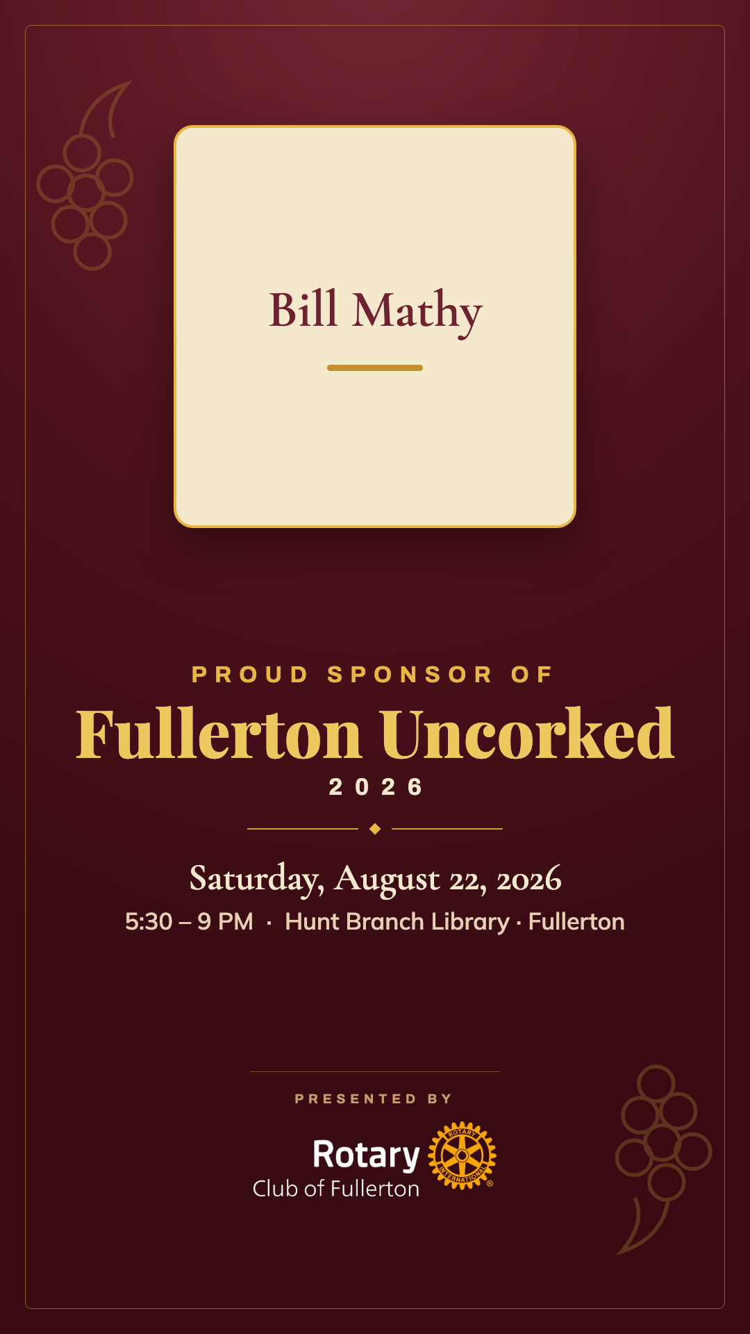 Bill Mathy story graphic, 1080 by 1920