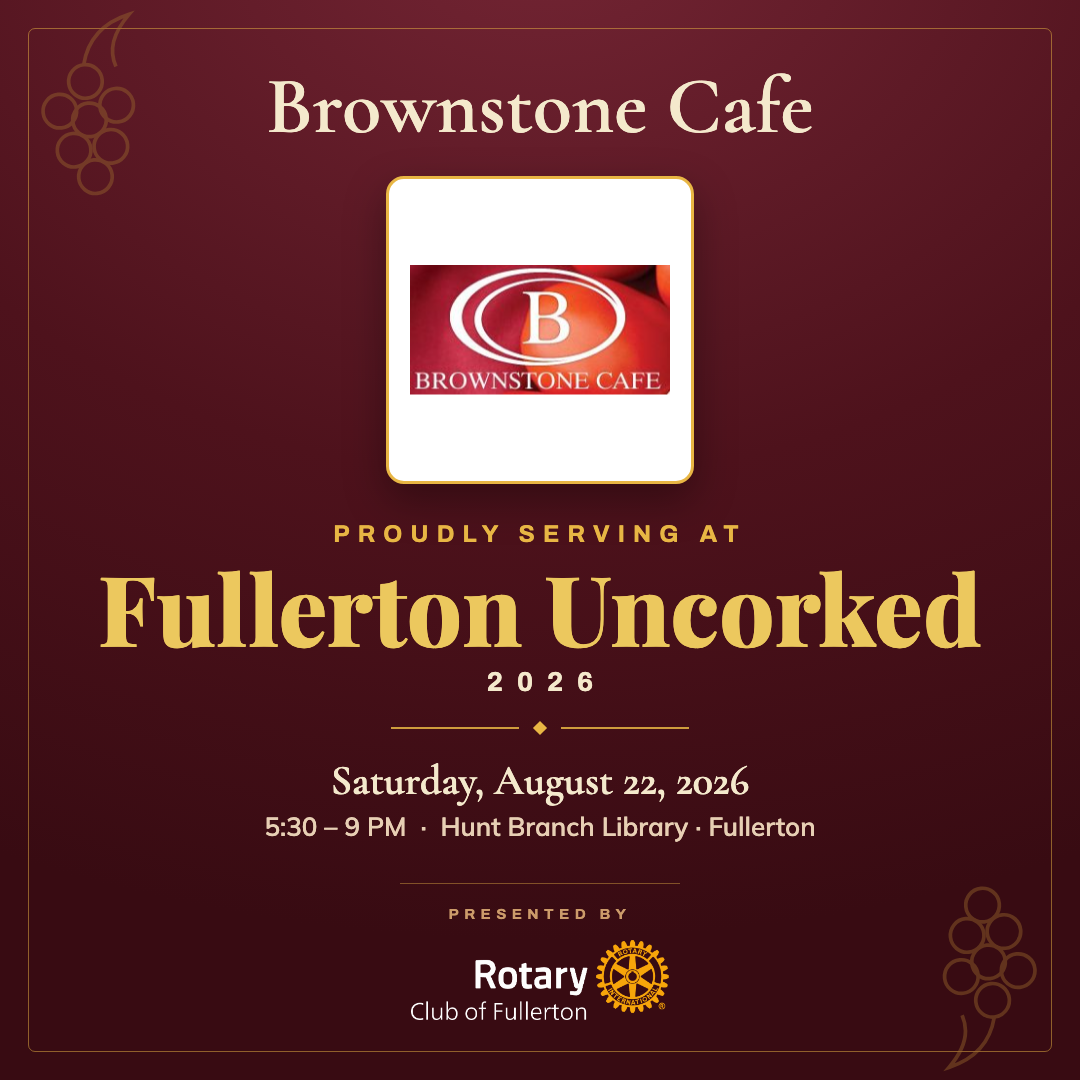 Brownstone Cafe — Fullerton Uncorked co-branded graphic