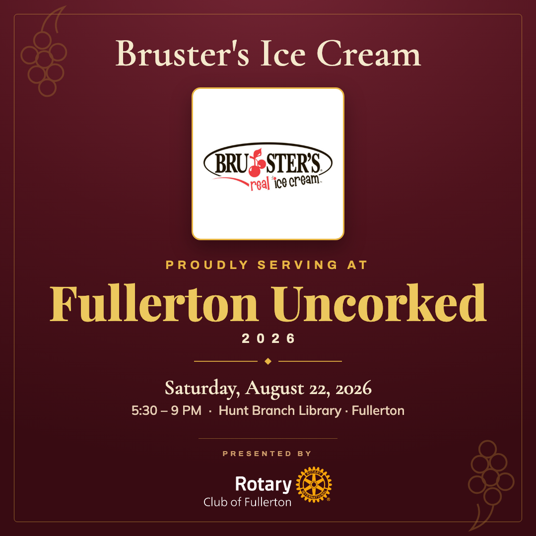Bruster's Ice Cream — Fullerton Uncorked co-branded graphic