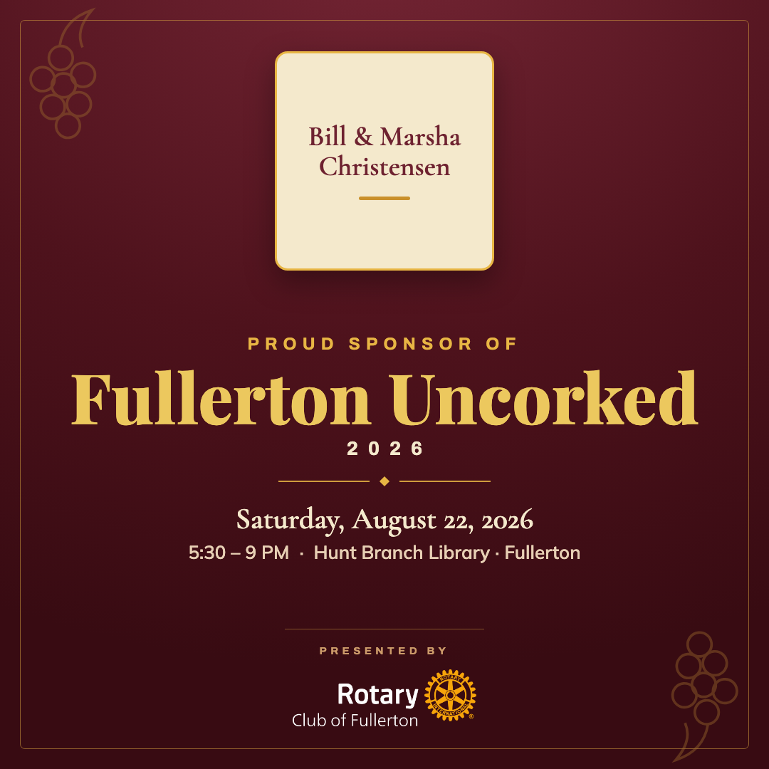 Bill & Marsha Christensen — Fullerton Uncorked co-branded graphic