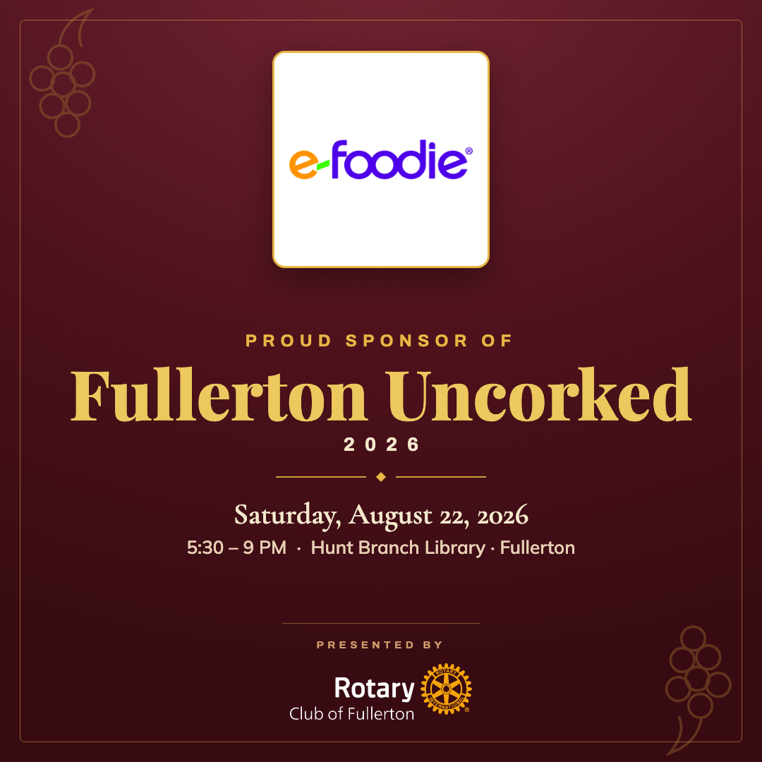 e-foodie — Fullerton Uncorked co-branded graphic