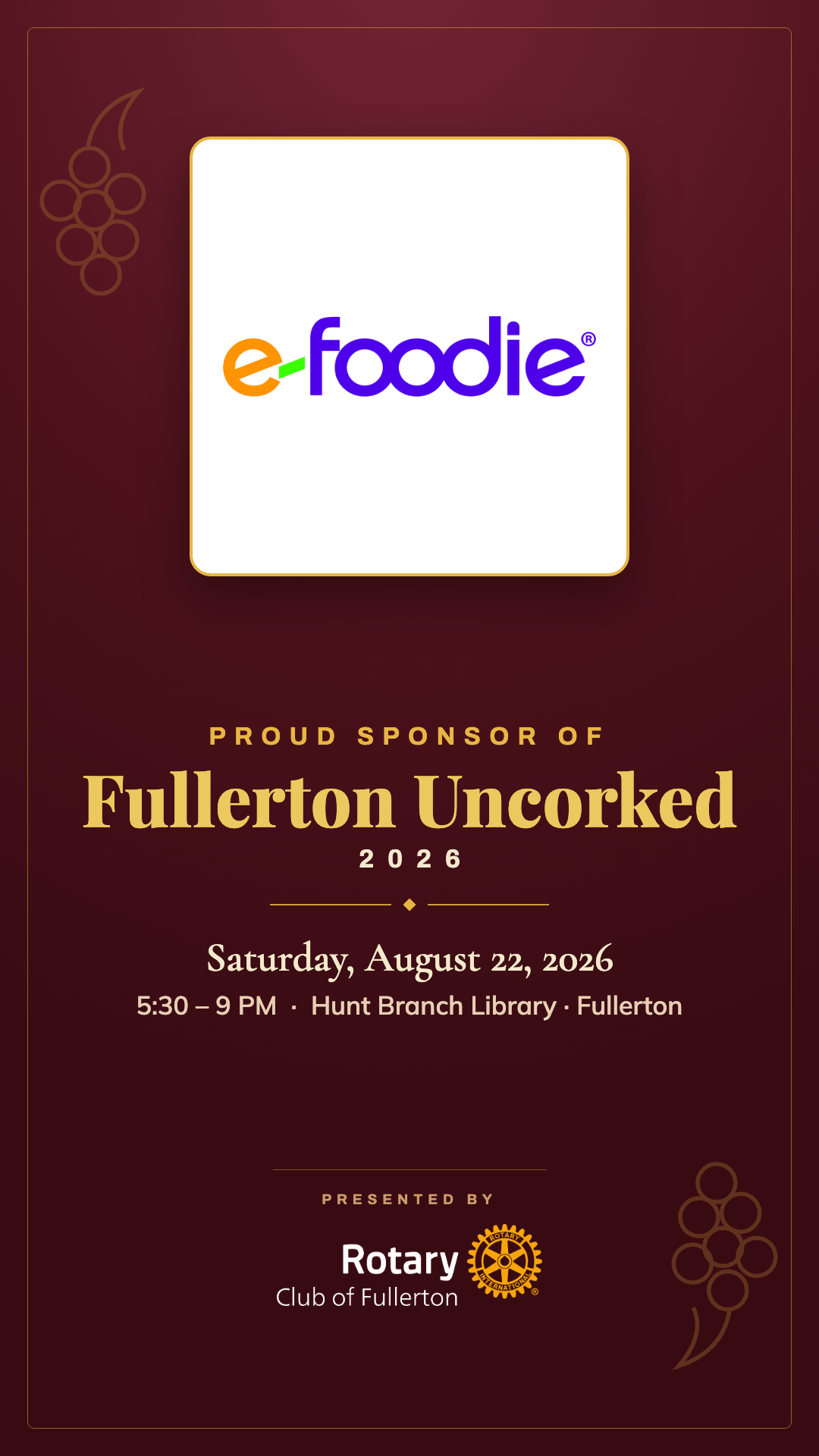 e-foodie story graphic, 1080 by 1920