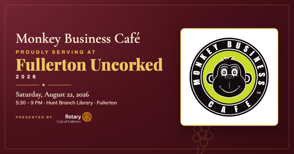 Monkey Business Café landscape graphic, 1200 by 630