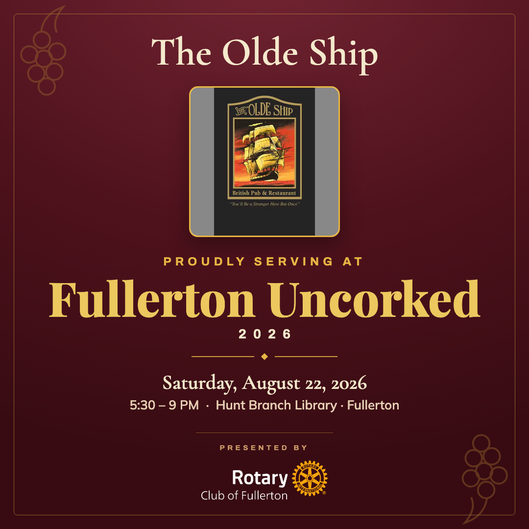 The Olde Ship — Fullerton Uncorked co-branded graphic