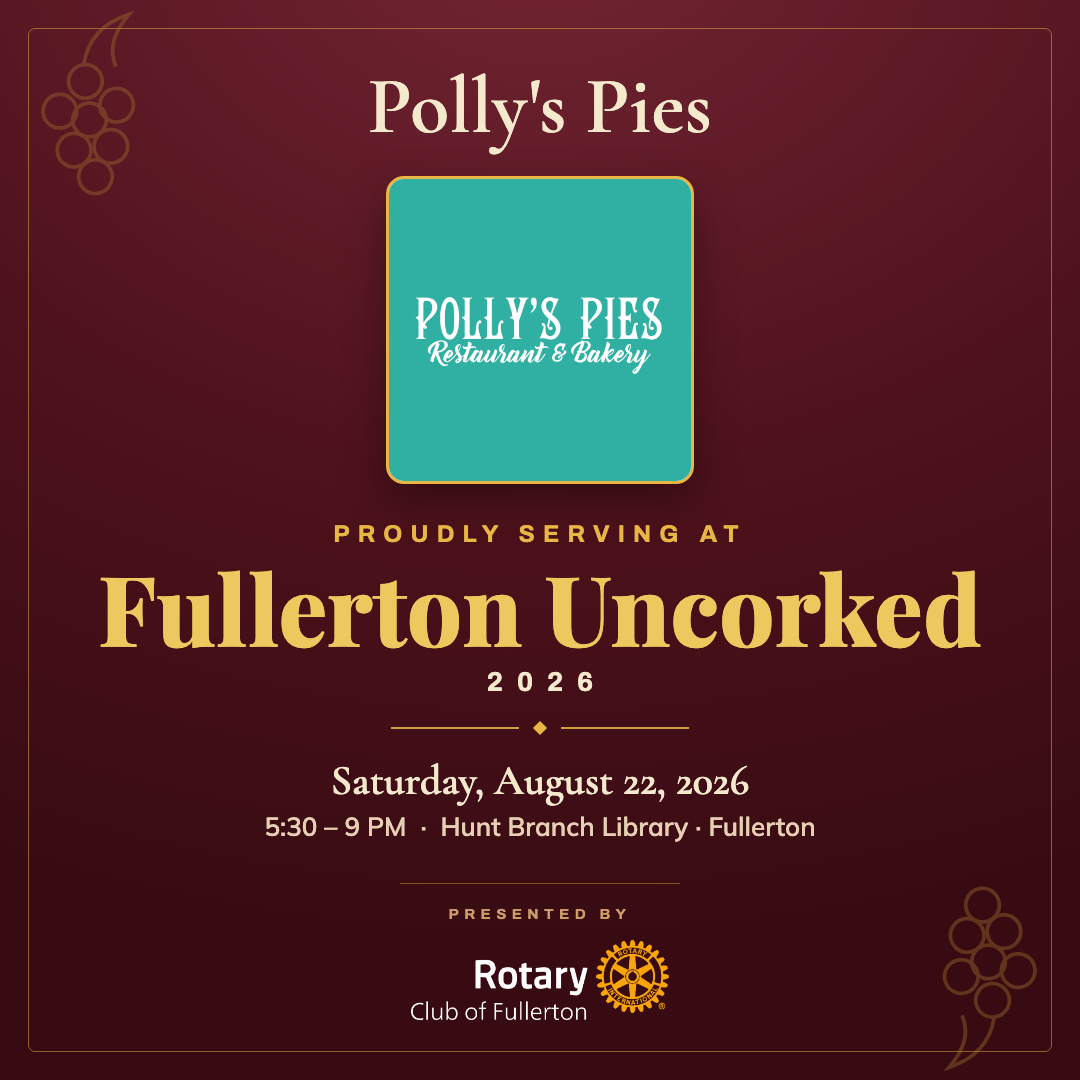 Polly's Pies — Fullerton Uncorked co-branded graphic