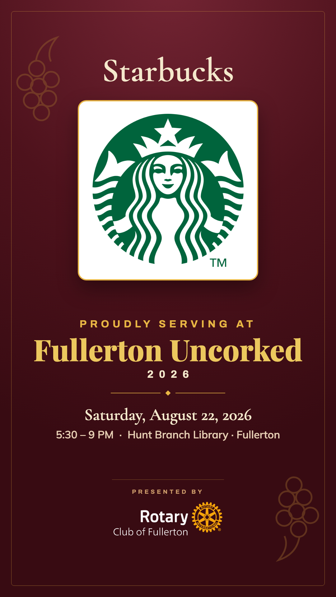 Starbucks story graphic, 1080 by 1920
